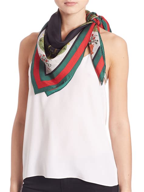 gucci silk scarfs